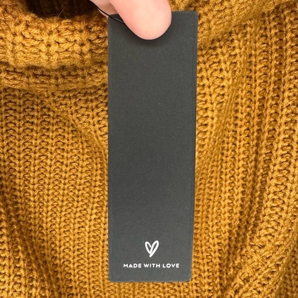 Lulu's Tan Off-the-Shoulder Sweater - Picture 7 of 10